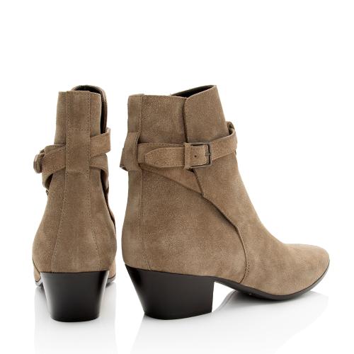 Saint Laurent Suede Wyatt Jodhpur Boots - Size 8.5 / 38.5