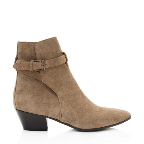 Saint Laurent Suede Wyatt Jodhpur Boots - Size 8.5 / 38.5