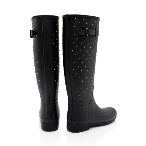 Saint Laurent x Hunter Rubber Studded Rain Boots - Size 6 / 36