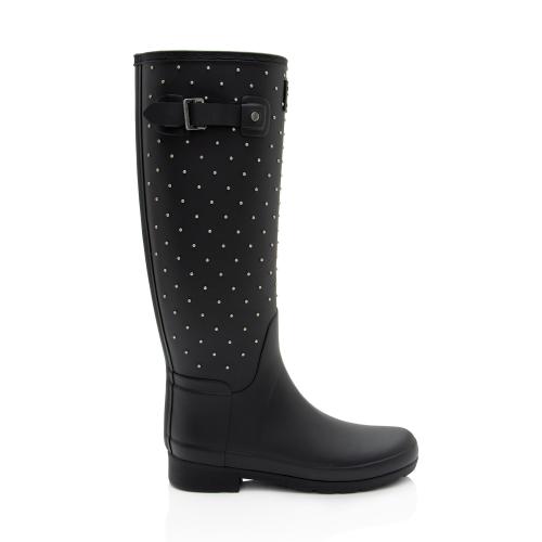 Saint Laurent x Hunter Rubber Studded Rain Boots - Size 6 / 36