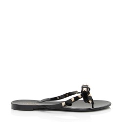 Valentino Rockstud Jelly Bow Sandals - Size 7 / 37