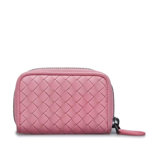 Bottega Veneta Intrecciato Leather Zip Around Wallet