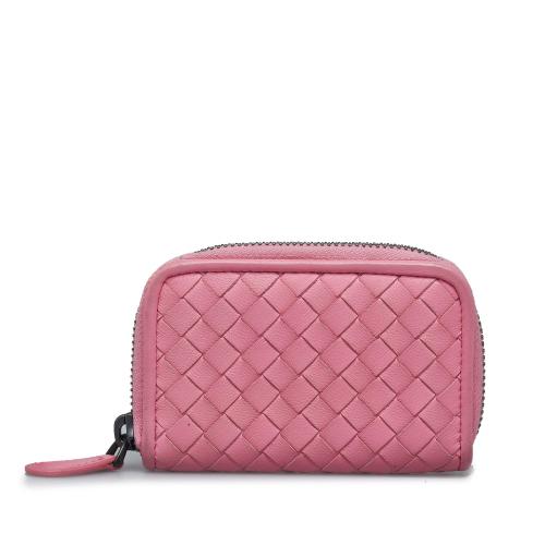 Bottega Veneta Intrecciato Leather Zip Around Wallet