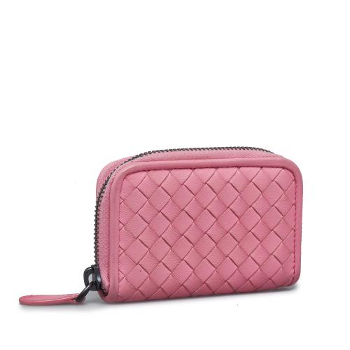 Bottega Veneta Intrecciato Leather Zip Around Wallet