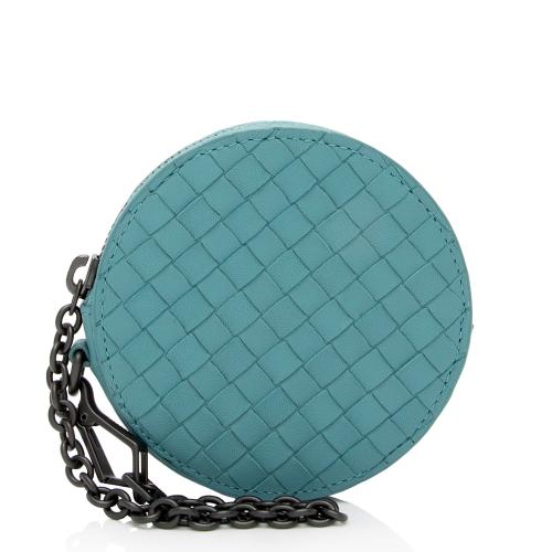 Bottega Veneta Intrecciato Nappa Leather Round Coin Pouch