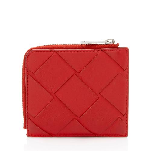 Bottega Veneta Intrecciato Nappa Zip Around Card Case