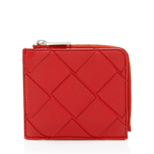 Bottega Veneta Intrecciato Nappa Zip Around Card Case