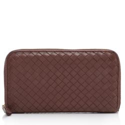 Bottega Veneta Intrecciato Nappa Zip Around Wallet