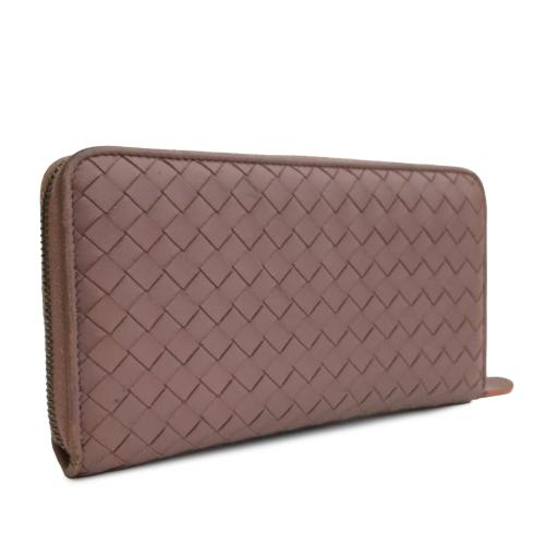 Bottega Veneta Intrecciato Zip Around Long Wallet