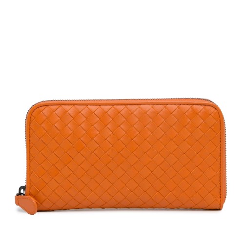 Bottega Veneta Intrecciato Zip Around Long Wallet