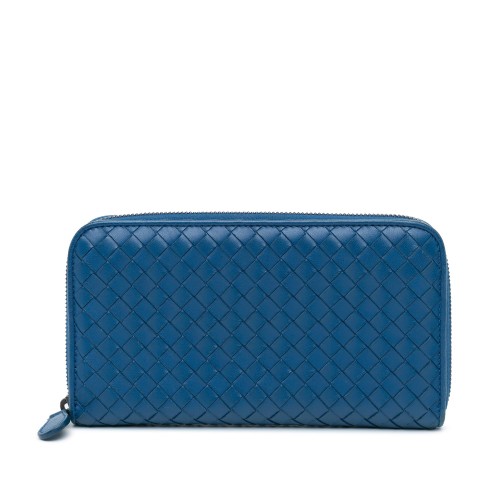 Bottega Veneta Intrecciato Zip Around Long Wallet