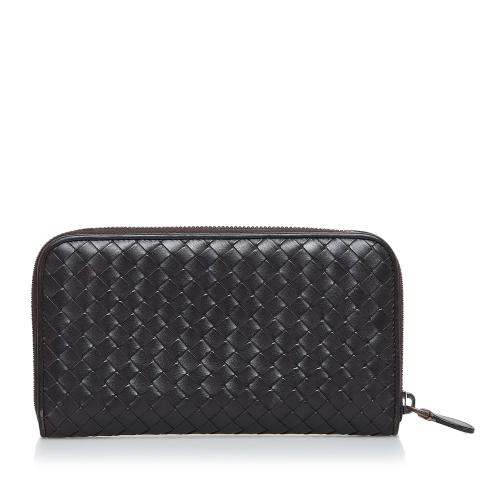 Bottega Veneta Intrecciato Zip Around Wallet