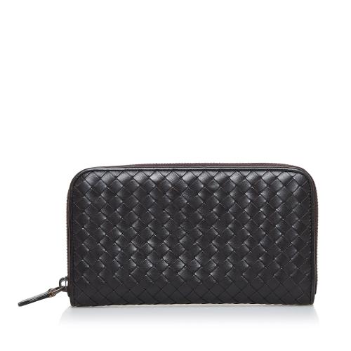 Bottega Veneta Intrecciato Zip Around Wallet