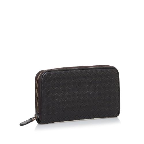 Bottega Veneta Intrecciato Zip Around Wallet