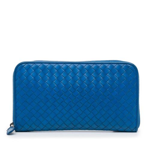 Bottega Veneta Intrecciato Zip Around Wallet