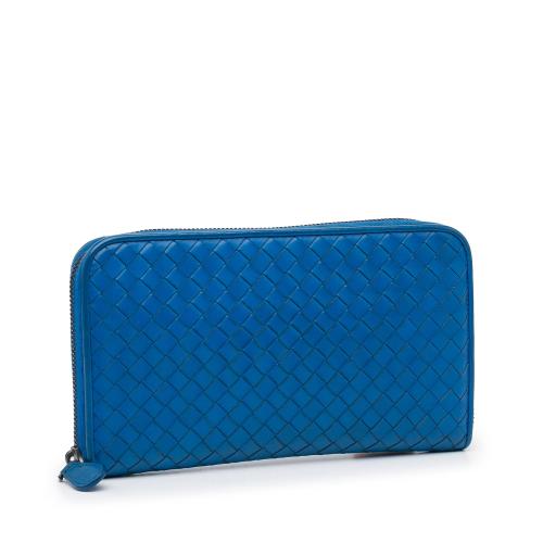 Bottega Veneta Intrecciato Zip Around Wallet