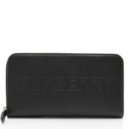 Burberry Embossed Leather Elmore Zip Around Wallet