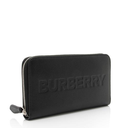 Burberry Embossed Leather Elmore Zip Around Wallet