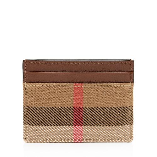 Burberry Canvas Check Card Case