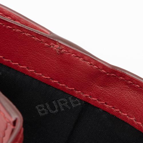 Burberry Embossed Calfskin TB Trifold Compact Wallet