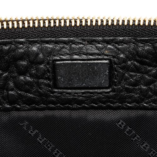 Burberry Embossed Leather Check Peyton Wristlet