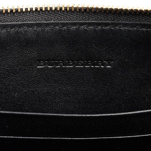 Burberry Embossed Leather Check Peyton Wristlet