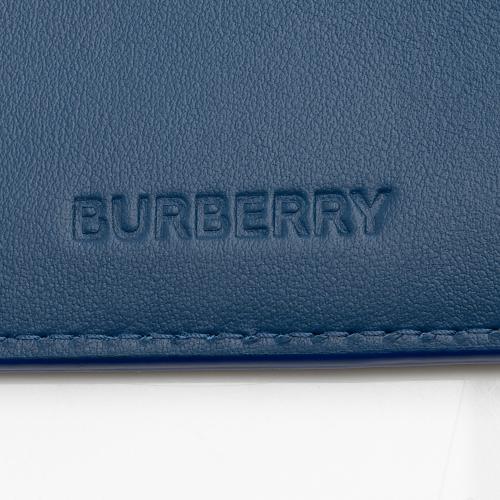 Burberry Embossed Grainy Calfskin Bi-Fold Wallet