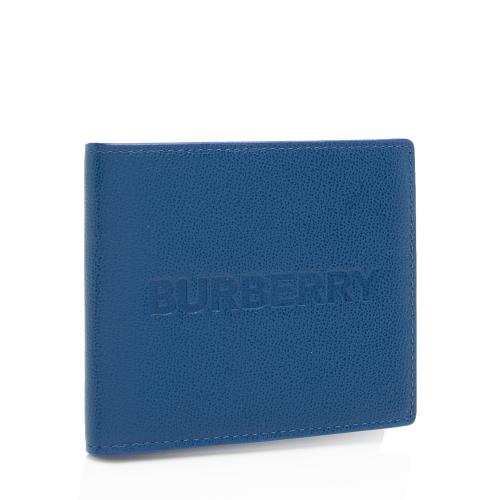 Burberry Embossed Grainy Calfskin Bi-Fold Wallet