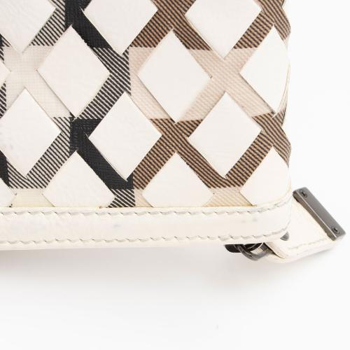 Burberry House Check Woven Zip Around Wallet