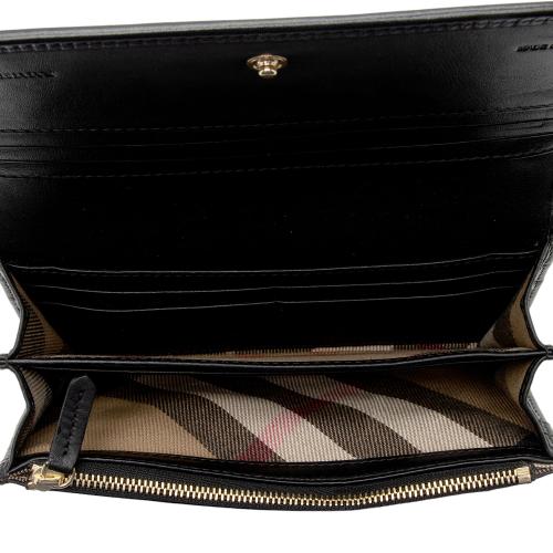 Burberry Leather Continental Wallet