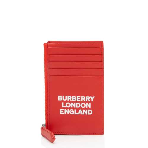 Burberry Leather Logo Alwyn Zip Card Case