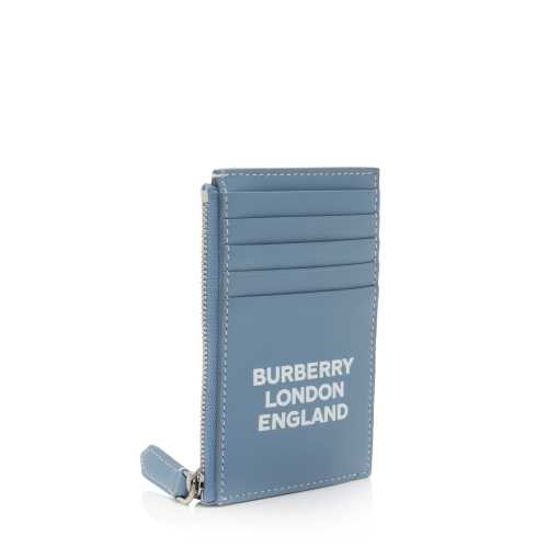 Burberry Leather Logo Alwyn Zip Card Case