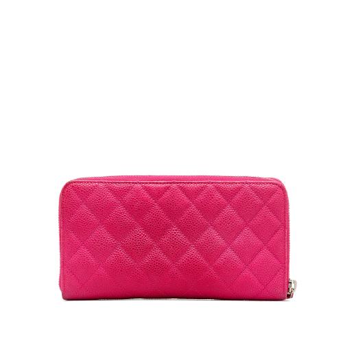 Chanel CC Caviar Zip Around Wallet