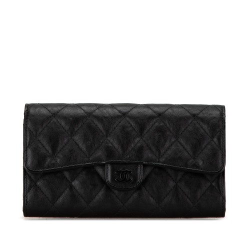 Chanel CC Quilted Lambskin Flap Continental Wallet