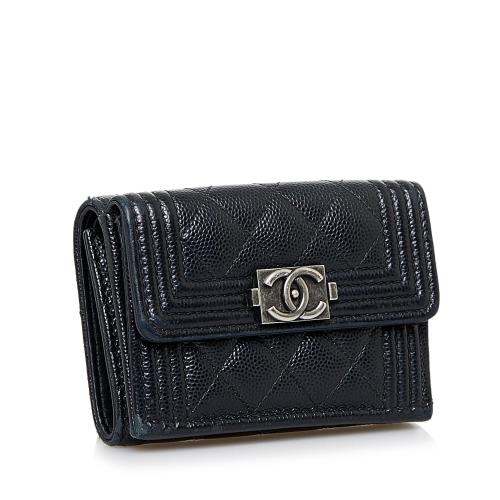 Chanel Caviar Boy Trifold Wallet