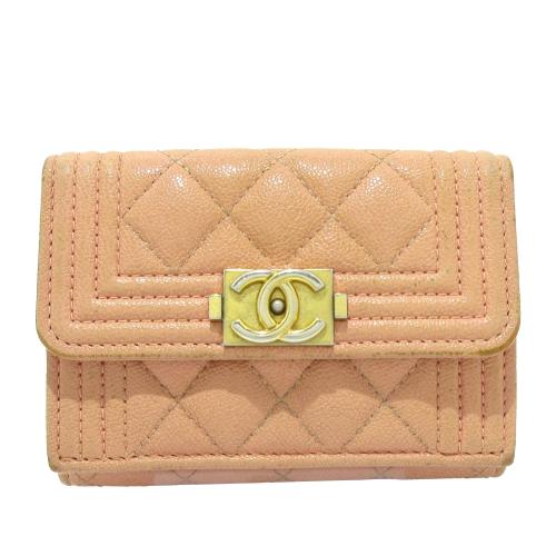 Chanel Caviar Boy Trifold Wallet