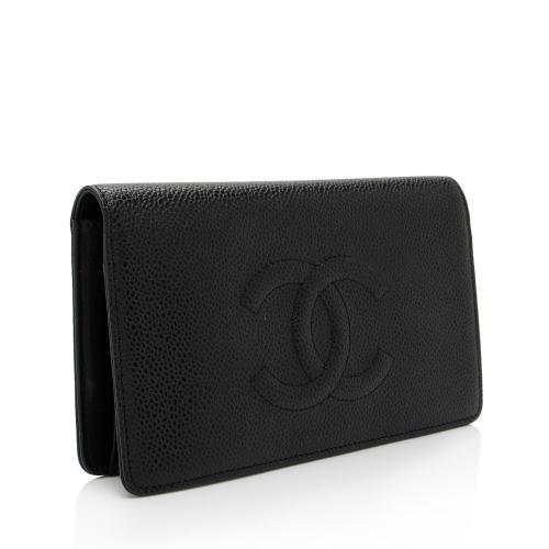 Chanel Caviar Leather Timeless CC Yen Wallet