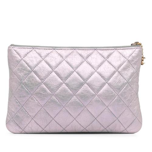 Chanel Iridescent Crumpled Calfskin Trio Cosmetic Case