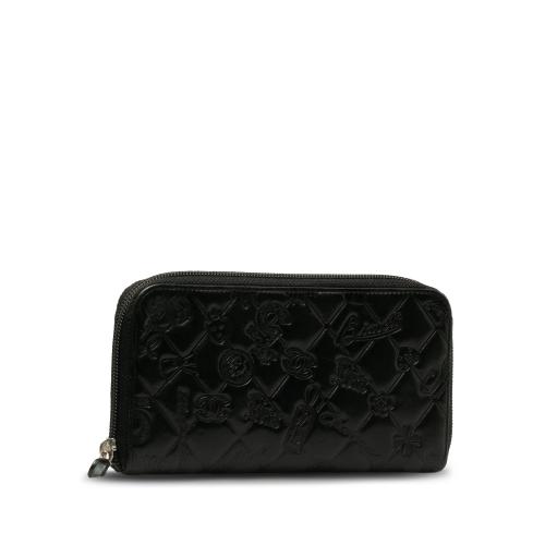 Chanel Matelasse Lucky Symbols Patent Zip-Around Wallet