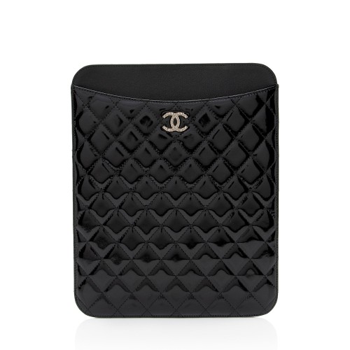 Chanel Patent Leather CC Brilliant iPad Case