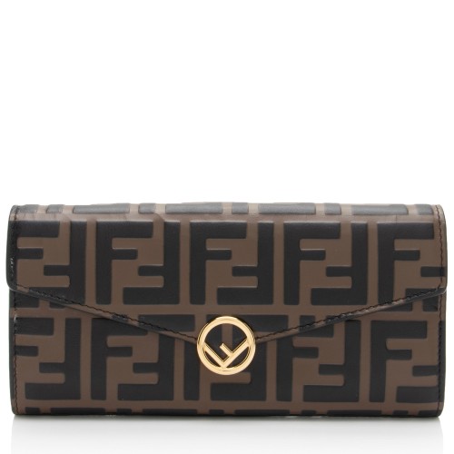 Fendi FF Embossed Leather F is Fendi Continental Wallet