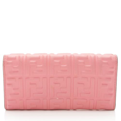 Fendi FF Embossed Calfskin Continental Wallet