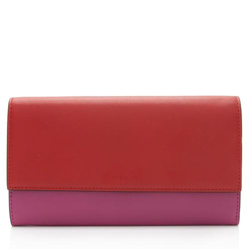 Gucci Calfskin Two-Tone Continental Wallet