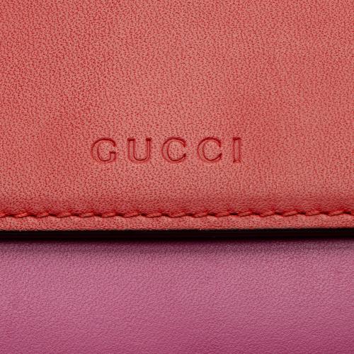 Gucci Calfskin Two-Tone Continental Wallet