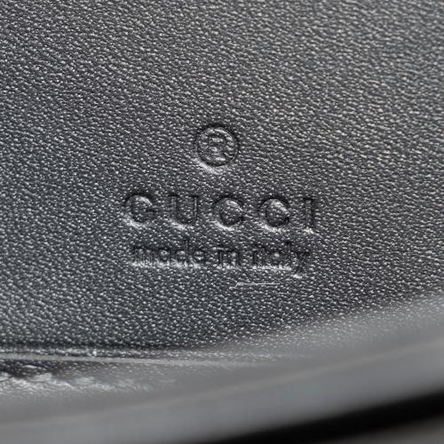 Gucci Calfskin Star Print Guccy Zip Around Wallet