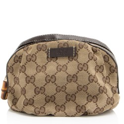 Gucci GG Canvas Bamboo Cosmetic Bag