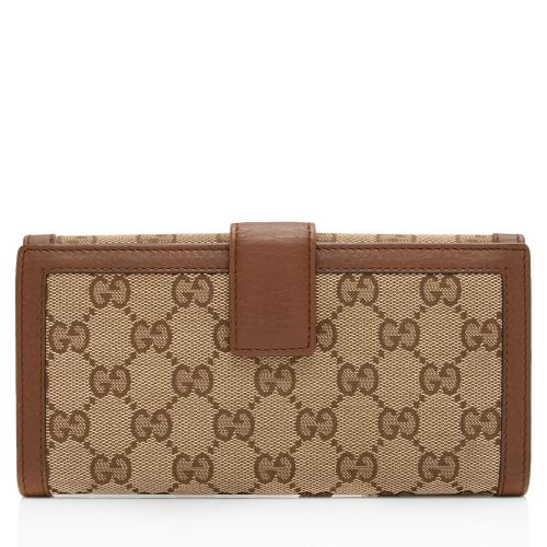 Gucci GG Canvas Bamboo Tassel Bella Continental Wallet