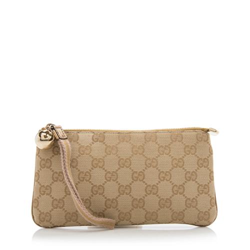 Gucci GG Canvas Horsebit Wristlet