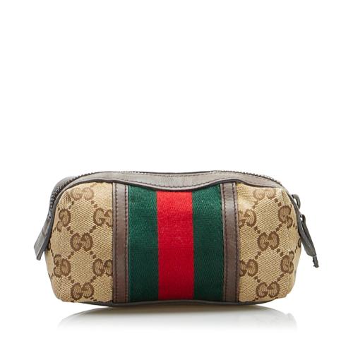 Gucci GG Canvas Web Pouch