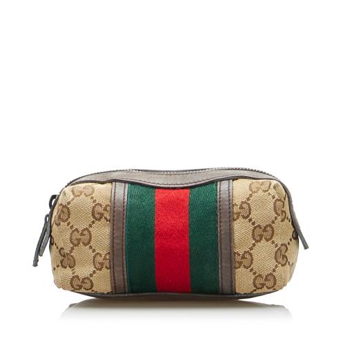 Gucci GG Canvas Web Pouch